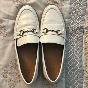 White loafers